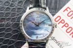 Perfect Replica Omega Deville Textured Case Blue Mother Of Pearl Dial 40mm Automatic Watch